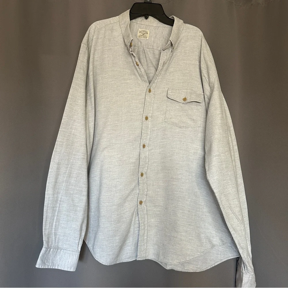 J. CREW Light Gray Button-Down Shirt